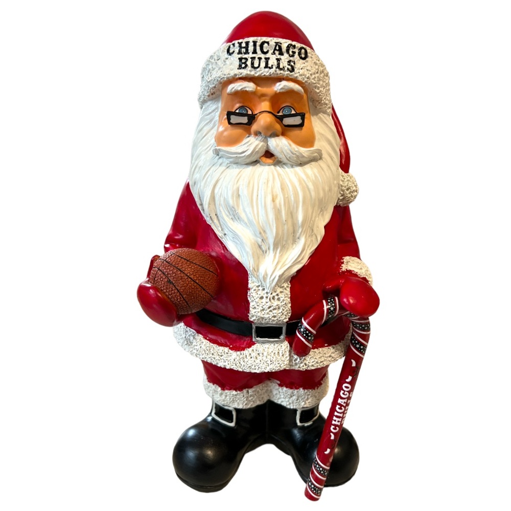 Chicago Bulls Team Santa statue Forever Collectibles Christmas Holiday N…